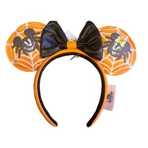 NWT Disney Mickey and Minnie Glow In The Dark Halloween Ears/Headband